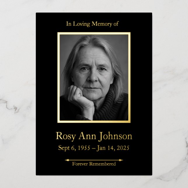 In Loving Memory Photo Funeral  (Front)