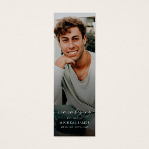 In Loving Memory Photo Funeral Bookmarks