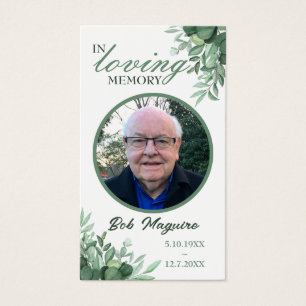 In Loving Memory Photo Funeral Card