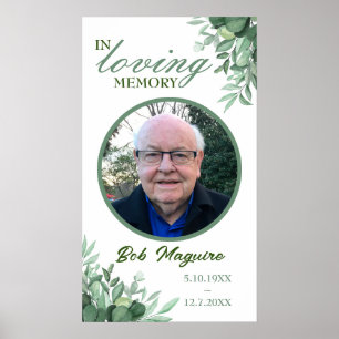 In Loving Memory Photo Funeral Card  Poster