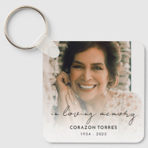 In Loving Memory Photo Funeral Keepsake Key Ring