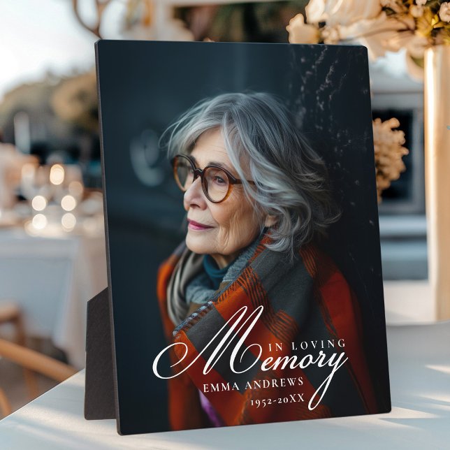 "In Loving Memory" Photo Funeral Memorial  Plaque (Creator Uploaded)