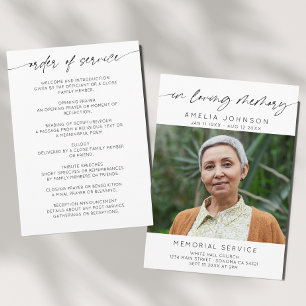 In Loving Memory Photo Funeral Order of Service Program