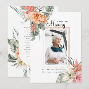 In Loving Memory Photo Funeral Prayer Card