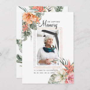 In Loving Memory   Photo Funeral Prayer Card