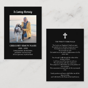 In Loving Memory Photo Funeral Prayer Card