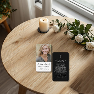 In Loving Memory Photo Funeral Prayer Card