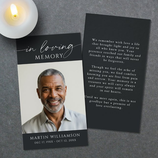 In Loving Memory Photo Funeral Prayer Card (Creator Uploaded)