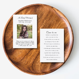 In Loving Memory Photo Funeral Prayer Card