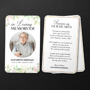 In Loving Memory Photo Funeral Prayer Card