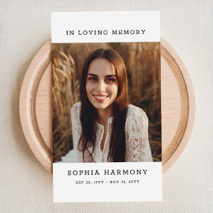 In Loving Memory Photo Funeral Prayer Card