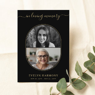in Loving Memory Photo Funeral Prayer Card
