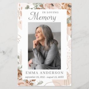 In Loving Memory Photo Funeral Prayer Flyer