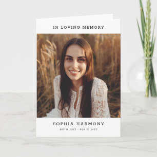 In Loving Memory Photo Funeral Program