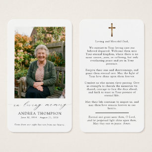 In Loving Memory Photo Funeral Sympathy Prayer