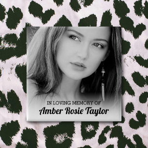 In Loving Memory Photo Keepsake 15 Cm Square Badge