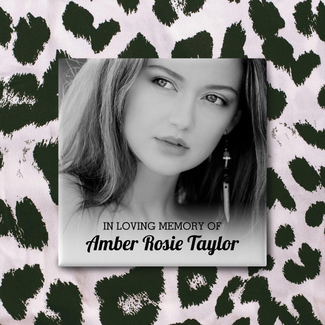 In Loving Memory | Photo Keepsake 15 Cm Square Badge (Creator Uploaded)