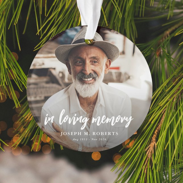 In Loving Memory Photo Keepsake Christmas Ornament (Creator Uploaded)