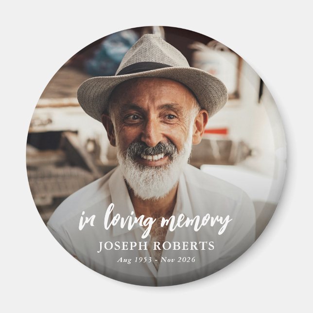 In Loving Memory Photo Keepsake Magnet (Front)