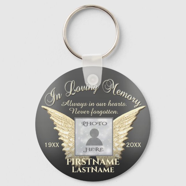 In Loving Memory Photo  Key Ring (Front)