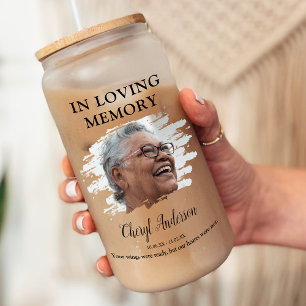 In Loving Memory Photo Memorial Can Glass