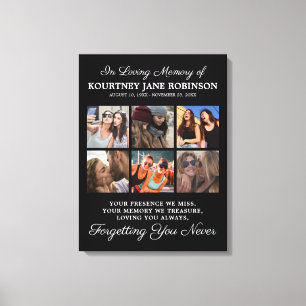 In Loving Memory Photo Memorial Canvas Print