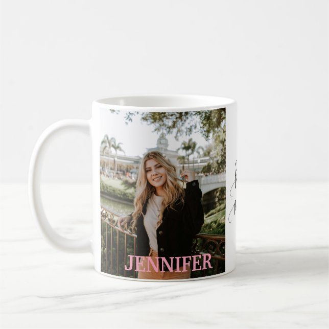 In Loving Memory Photo Memorial Custom Keepsake Coffee Mug (Left)