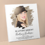 In Loving Memory | Photo Memorial Faux Canvas Print<br><div class="desc">Create your own funeral memorial canvas featuring a photo of your loved one, the beautiful saying "In loving memory", their name, dates and a personal message. Perfect tribute as a sympathy gift, or as a photo tribute keepsake. The text style, size and colour can be changed by clicking on the...</div>