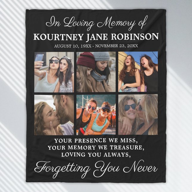 In Loving Memory Photo Memorial Fleece Blanket (Creator Uploaded)