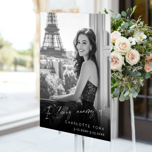 In Loving memory Photo Memorial Funeral Welcome Acrylic Sign