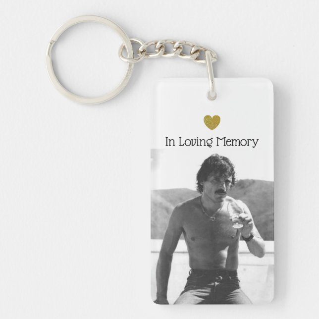 In Loving Memory Photo Memorial  Key Ring (Front)