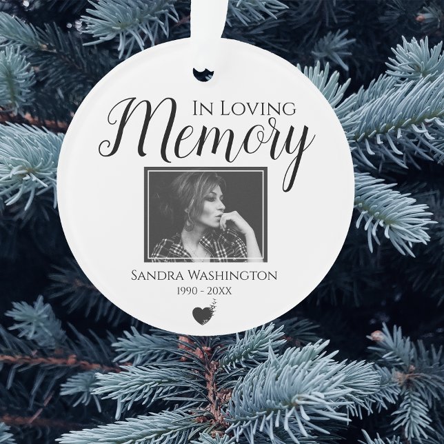 In Loving Memory | Photo Memorial Ornament (Creator Uploaded)