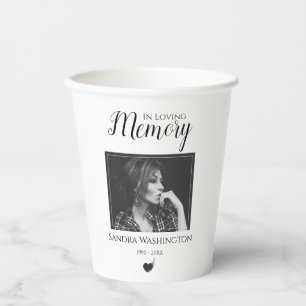In Loving Memory Photo Memorial Paper Cups
