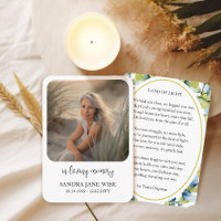 In Loving Memory Photo Memorial Wallet Card