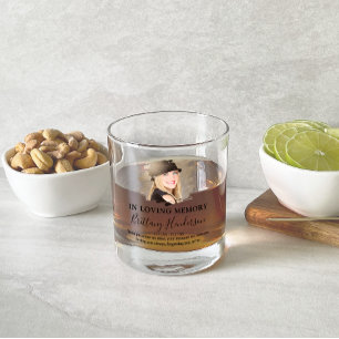 In Loving Memory   Photo Memorial Whiskey Glass