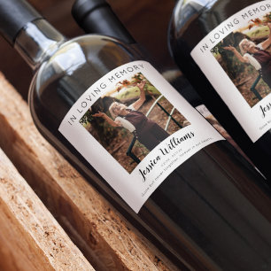 In Loving Memory   Photo   Memorial Wine Label