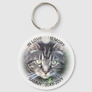 In Loving Memory Photo Name Cat Dog Pet Memorial Key Ring