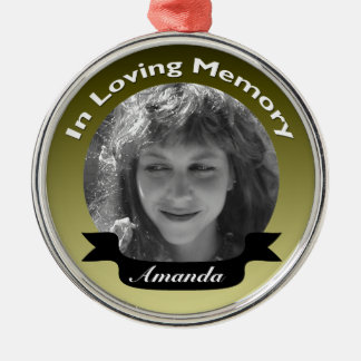 In Loving Memory Photo Ornament Gold Black