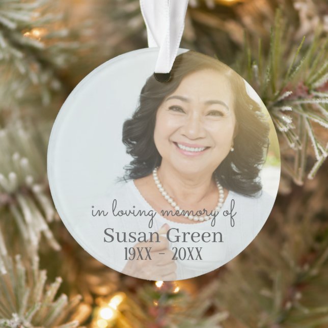 In Loving Memory Photo | Personalised Christmas  Ornament (Tree)