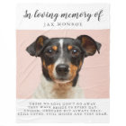 In Loving Memory Photo Pet Memorial Blanket