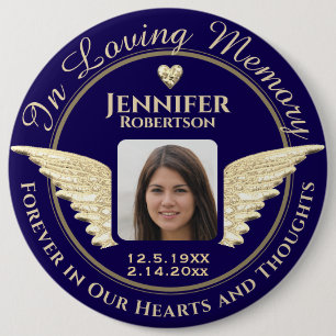 In Loving Memory Photo Remembrance 6 Cm Round Badge