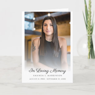 In Loving Memory Photo Simple Funeral Service Program
