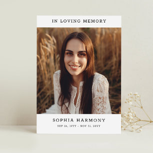 In Loving Memory Photo Sympathy Thank You Card
