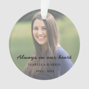 In Loving Memory Photo Sympathy Tribute Ornament
