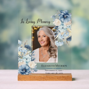 In Loving Memory Photo Tribute Acrylic Sign