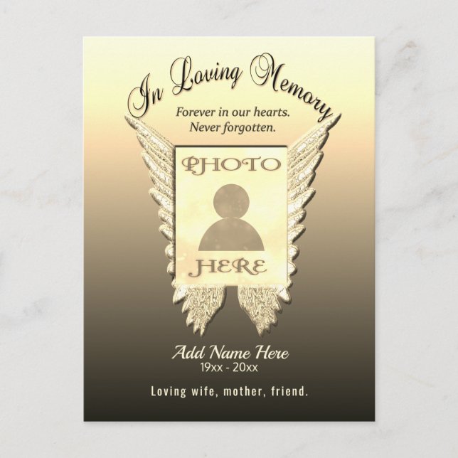In Loving Memory Postcard (Front)