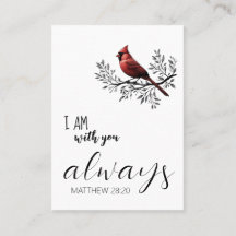 In Loving Memory: Red Cardinal Funeral Prayer Card