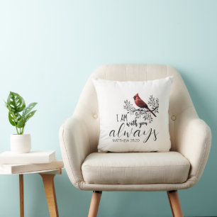 In Loving Memory: Red Cardinal Memorial Cushion