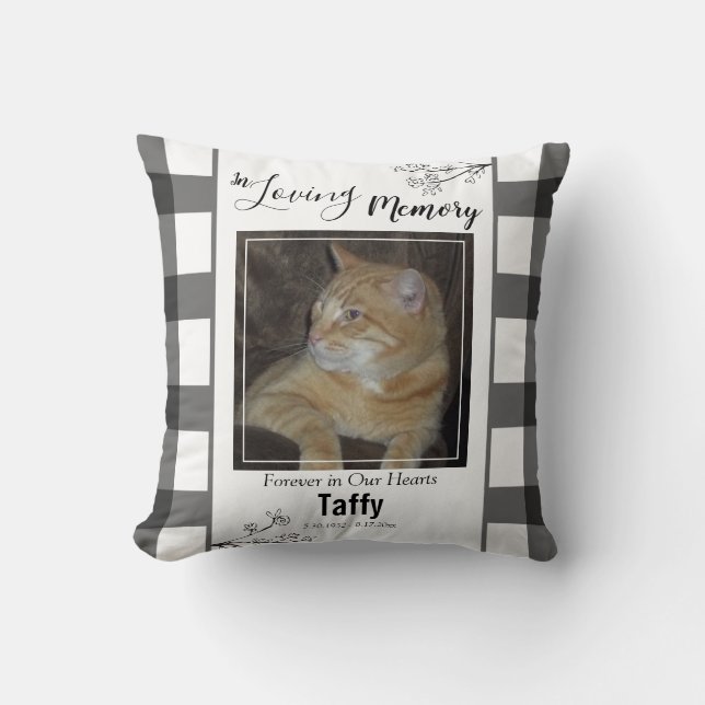In Loving Memory Rembrance One Photo Cushion (Front)