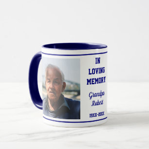 In Loving Memory Remembrance 2 Photo Blue Keepsake Mug